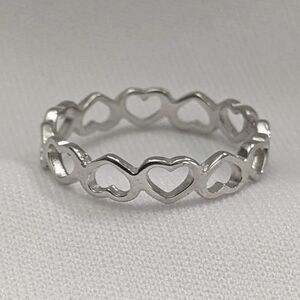 Silver Heart Band Ring